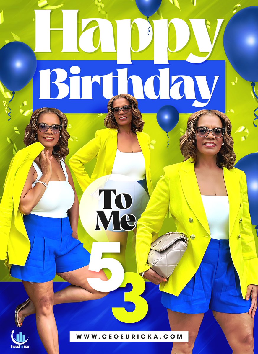 Hey 53! Thank you, Lord, for keeping me!

Happy Birthday to me!

Gifts are welcome via Cashapp: $EurickaThomas

#HappyBirthday 
#Fabulous53
#53AndThriving
#53AndFabulous
#BirthdayQueen53
#BlessedAt53
#53YearsYoung
#53AndLovingLife
#53AndFeelingGreat
#Golden53
#Chapter53