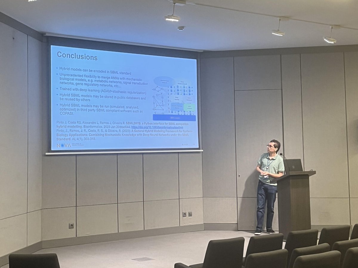 PromiconH2020's tweet photo. 🎙️In July, José Pinto &amp; Rui Oliveira from @NOVAunl  @BioengPT attended the #MadeAI conference in Porto, where they presented their latest PROMICON results on "Merging #metabolic networks with deep neural networks under the SBML standard" 👏

🔎Read more: https://t.co/faWRlcBnGK https://t.co/5a6ml88hCR