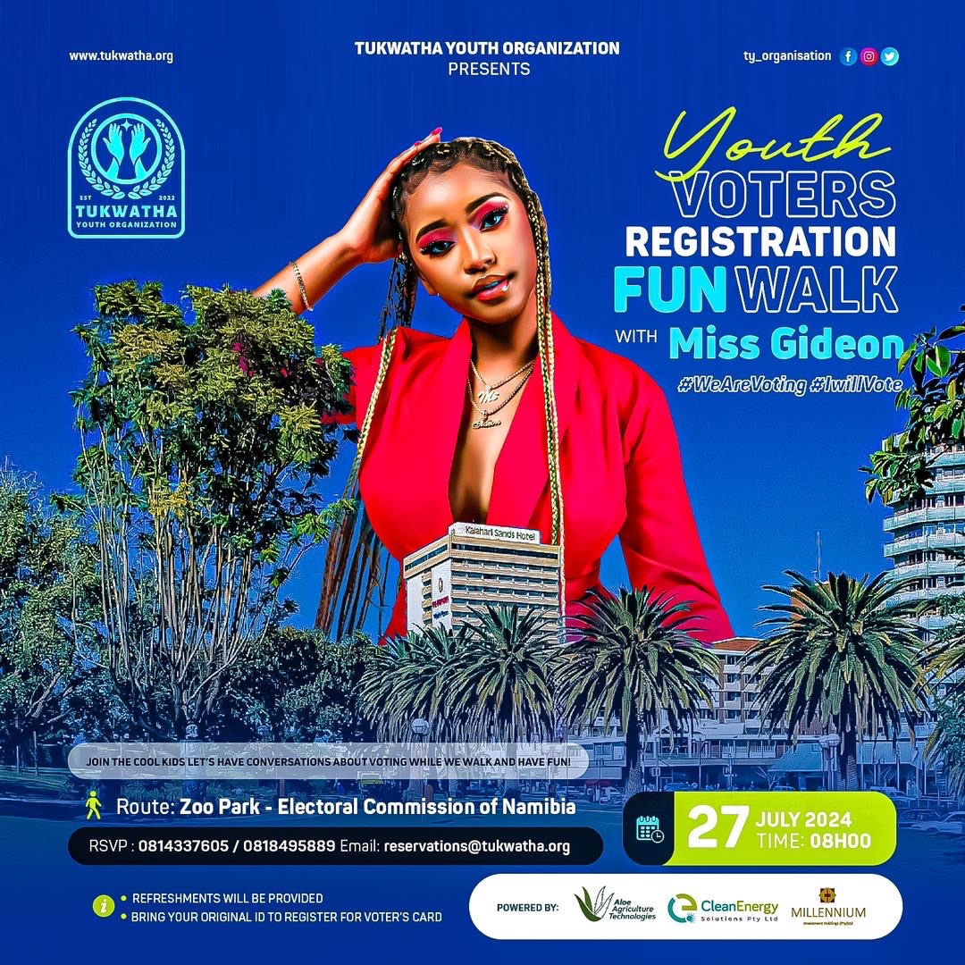 Good day YOUth,only two days until the Youth day,Yes the youth funwalk,the walk to our civic right,the walk that shows the youth make up to 71% of the population,kindly please note the route has changed and is now from ECN to Zoo park.