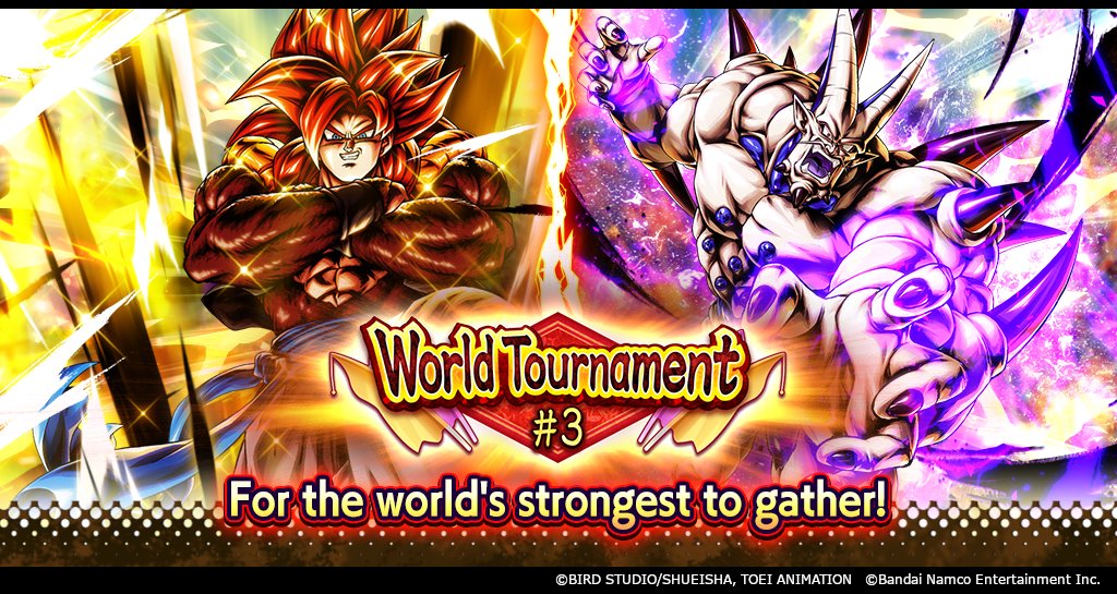 DB_Legends's tweet photo. [World Tournament #3 Begins!]
Acquire Symbols of Triumph in each battle! Exchange them for amazing rewards such as a total of 1,000 Chrono Crystals! You can also get WORLD TOURNAMENT Summon Tickets from the limited-time rewards!

#DBLegends #Dragonball
#DBL6thAnniversary https://t.co/x50cUDOJkq