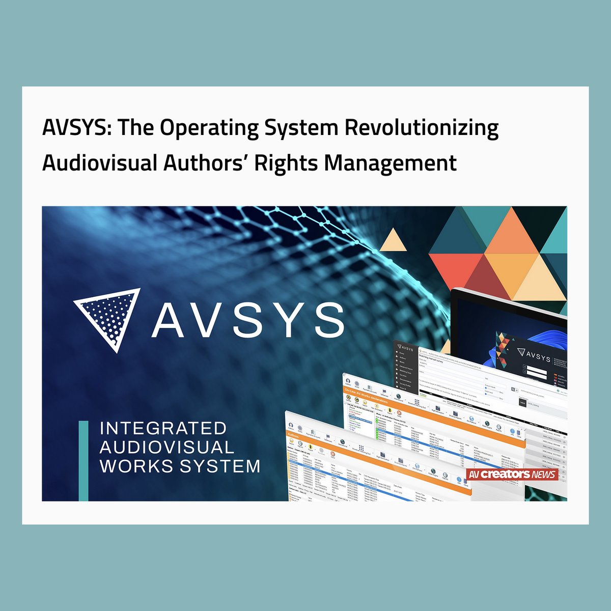 APASER_AFRICA's tweet photo. 🔴 AVSYS: The Operating System Revolutionizing Audiovisual Authors’ Rights Management 👉 https://t.co/gmx4CahvxE https://t.co/GBN7KHJZsP