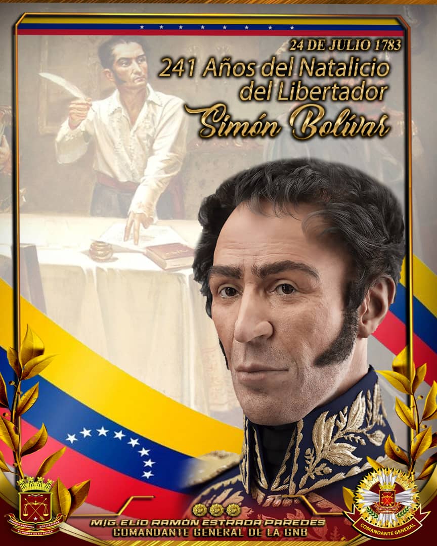 24JUL|| se cumplen 241 años del natalicio del Padre de la Patria Grande el Libertador Simón Bolívar!!!