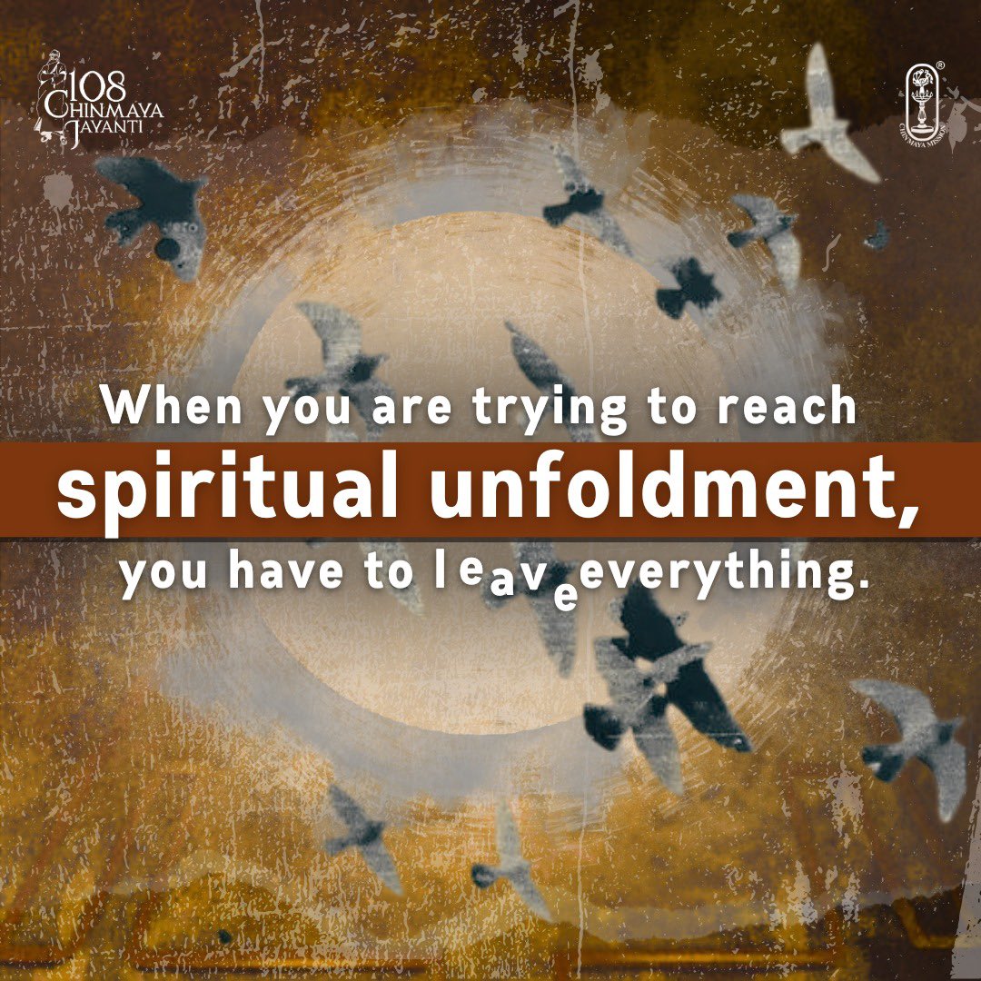 Chinmayananda's tweet photo. How can I give up attachment?
#chinmayamission #swamichinmayananda #attachment #attachments #detachment #familyrelationships #spirituallife #spiritualwisdom #spiritualliving #householder #familygoal #relationshipgoal #relationshipadvise #coupleadvice #familyisforever #letgo https://t.co/FnZLavRz1I