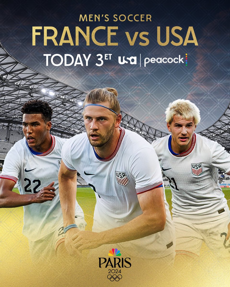 Showdown in Marseille. 🇺🇸🇫🇷

The USMNT gets its #ParisOlympics underway TODAY at 3pm against host nation France.