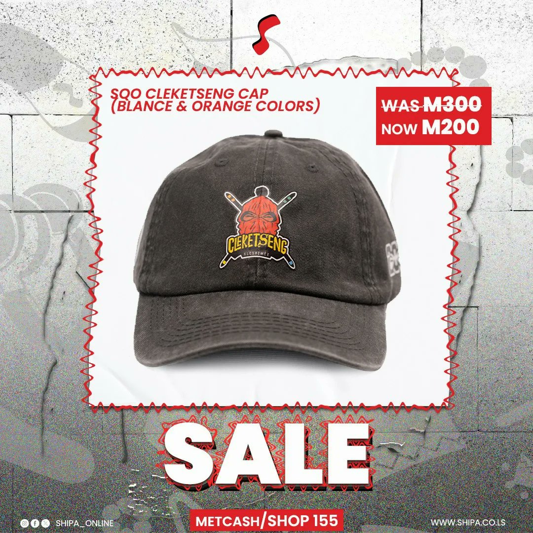 Shipa_Online's tweet photo. Our King's Birthday Sale is heating up! We've slashed prices on your favorite headwear by up to 50%! E re lai Shipa pele li feela. Sale valid until 31 July 2024.
Ts'oara Style!
#HeadwearSale #Lesothostreetwear #ShipaSale #tsawinter https://t.co/Cxai3IRMki