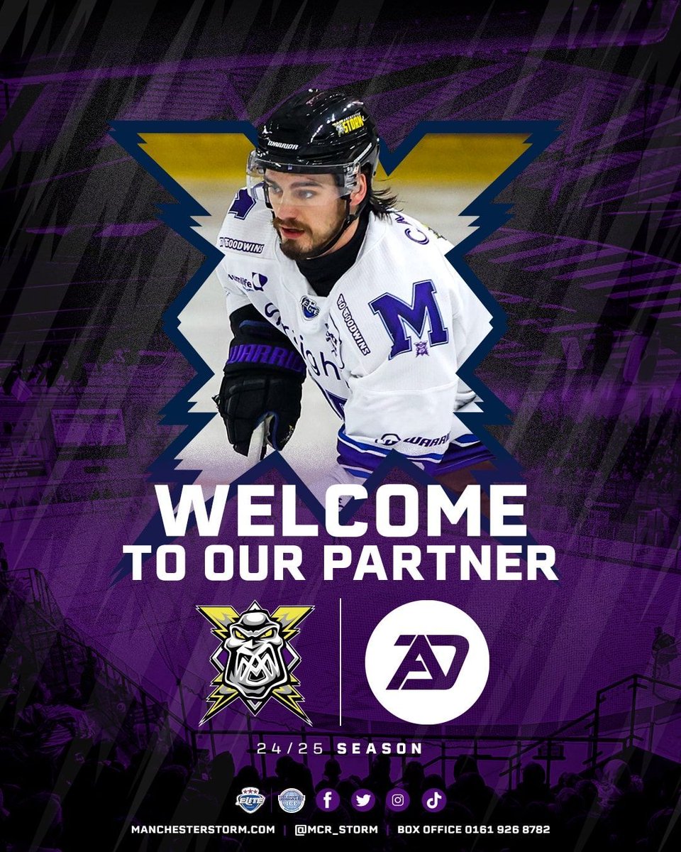 Mcr_Storm's tweet photo. 🤝 WELCOME WEDNESDAY 🤝

WELCOME BACK TO OUR PARTNER AD DESIGNS FOR THE UPCOMING 24/25 SEASON

You will get to hear a lot more from this partnership over the coming months as we very much look forward to working with them further.

⛈️ #TakeShelter ⛈️ https://t.co/wywaKlDL58