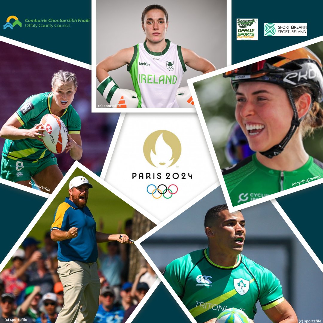 offalycoco's tweet photo. Join us as we send #Offaly best wishes 

🥊Grainne Walsh, Women’s Boxing
🚲 Megan Armitage, Cycling
🏉Jordan Conroy, Men’s Rugby 7s 
 🏌 Shane Lowry, Golf 
🏉Megan Burns, Women’s Rugby 7s

#Olympics2024 

@OffalySP @IrishRugby @Ireland7s @offalyindo @TeamIreland https://t.co/bw2xIm8eRJ