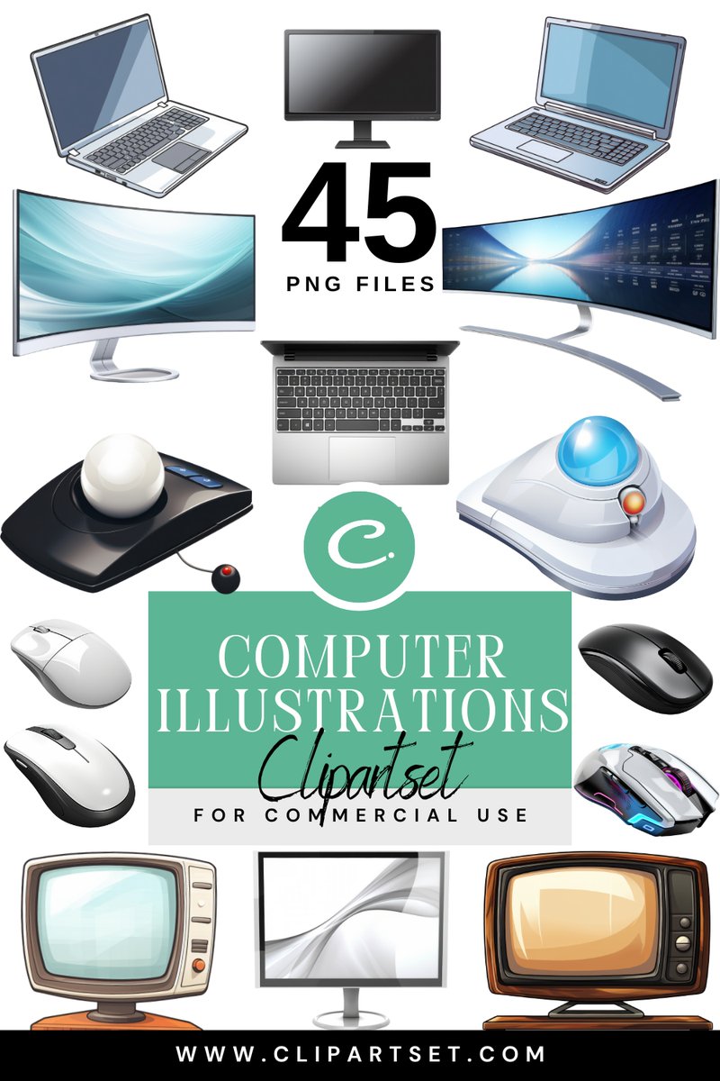 clipartset's tweet image. Upgrade your designs with our high-quality Computer Clipart! 💻 300 DPI Transparent PNG Files 🔹Size: 4096 x 4096 Pixels 

Shop Now: clipartset.com/products/compu…

#ComputerClipart #KeyboardPNG #LaptopClipart #MousePNG #DesignResources #TechArt #DigitalDesign #Clipart #GraphicDesign