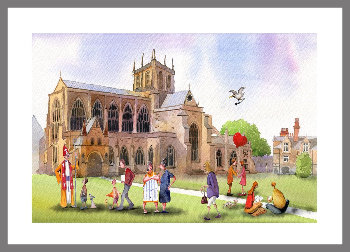 This is my latest <a href="/Quirky/">Quirky</a> painting. This is <a href="/SherborneAbbey/">Sherborne Abbey</a> in Dorset