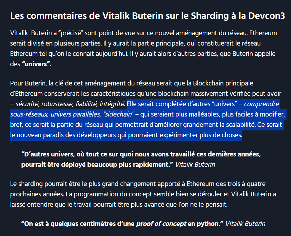 BitcoinCouteau's tweet photo. En 2024 MultiversX va accomplir la vision du sharding de Vitalik Buterin de 2017.

Il parlait d'une mainchain complétée de sidechains qu'il appelait des "univers".

C'est précisément ce que fait MultiversX.

Le rebranding en "MultiversX" prend aujourd'hui plus de sens. https://t.co/THhzDsjquh