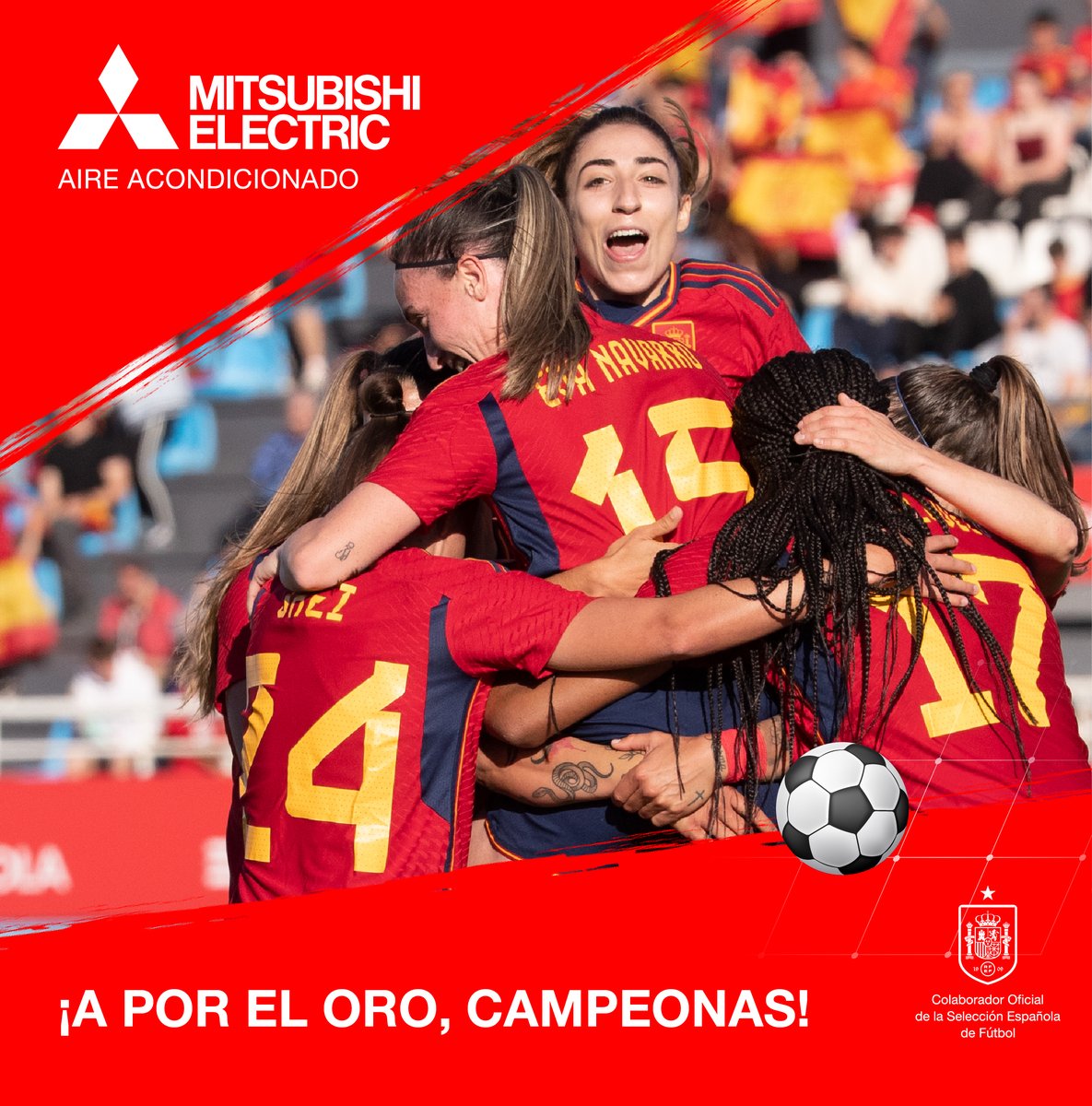 Mitsubishi Electric (@mitsuelect) on Twitter photo ¡Llegó el momento que estábamos esperando! 🤩🇫🇷 Deseamos mucha suerte a todos los deportistas y en especial, ¡a nuestra <a href="/SEFutbolFem/">Selección Española Femenina de Fútbol</a>! 🇪🇸 ¡ESTAMOS CON VOSOTRAS!
#EstuSelección #MitsubishiElectricconLaRoja ¡Llegó el momento que estábamos esperando! 🤩🇫🇷 Deseamos mucha suerte a todos los deportistas y en especial, ¡a nuestra <a href="/SEFutbolFem/">Selección Española Femenina de Fútbol</a>! 🇪🇸 ¡ESTAMOS CON VOSOTRAS!
#EstuSelección #MitsubishiElectricconLaRoja
