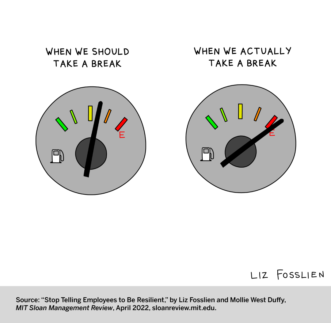 Saying you want your people to have a healthy work-life balance is great, but if their calendars are filled with back-to-back meetings and they get pinged at all hours of the day, chances are they won’t feel safe taking the breaks they need. 

Learn more: mitsmr.com/3velUFq