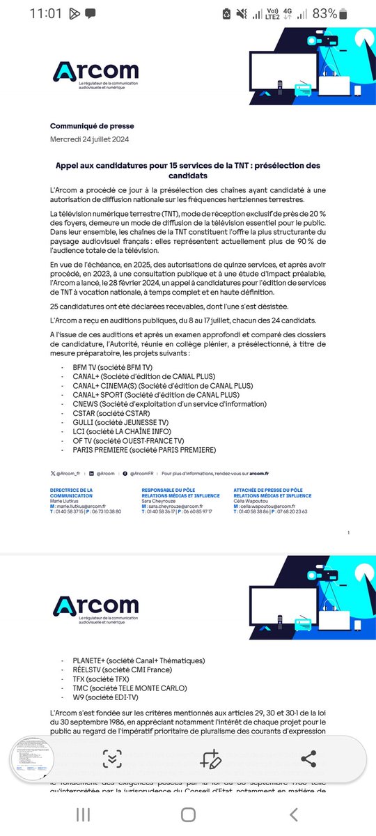 Officiel : C8 et NRJ12 éjectés de la TNT