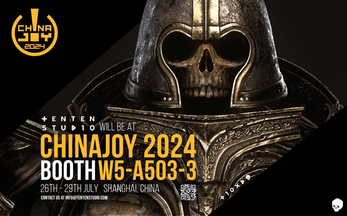 Join us at Chinajoy 2024 on July 26th! We can't wait to meet all of you there! 🎮 
contact us at info@tentenstudio.com
#Chinajoy2024 #GamingCommunity #tentenstudiosmalaysia