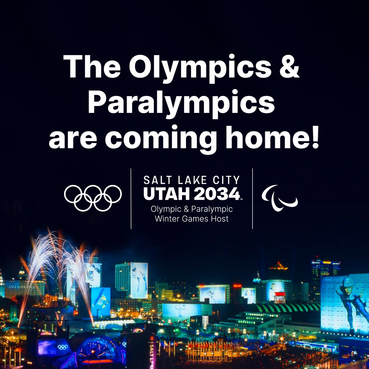 SLCUT2034's tweet image. WE DID IT!! 🇺🇸🎉🇺🇸🎉
The votes are in and the Olympic & Paralympic Games are OFFICIALLY coming back to Salt Lake City, Utah in 2034!!
#SLCUT2034