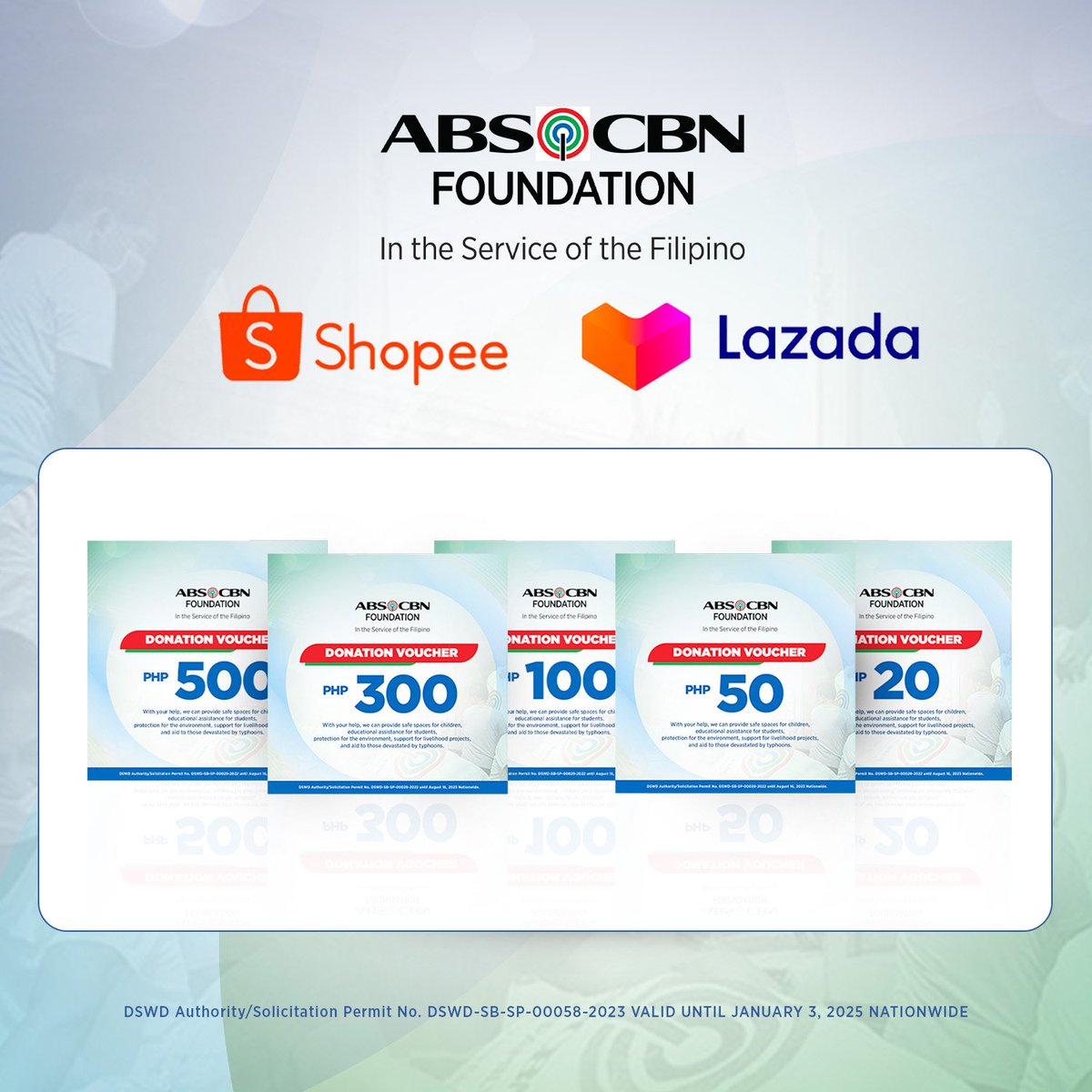 ABSCBNFI_ph's tweet photo. Bilang suporta sa mga Kapamilya nating apektado ng sakuna, ang ABS-CBN Foundation Sagip Kapamilya ay nakikipag-ugnayan sa LGUs para sa agarang paghahatid ng tulong. 

Sa mga nais magbigay ng suporta para sa mga kababayan natin, narito ang iba't ibang paraan para mag-donate: https://t.co/w9kIPh2Au4