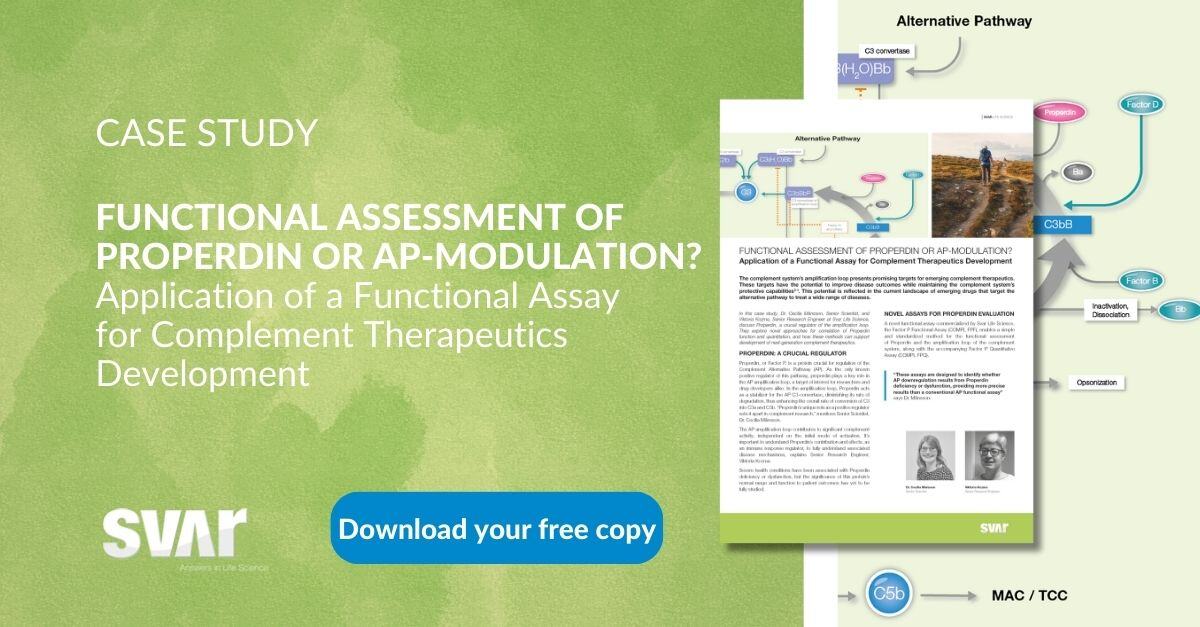 SvarLifeScience's tweet image. Interested in the advancements in complement therapeutics? Learn about functional assessment of Properdin and the AP- C3 convertase and its impact on drug development.
hubs.ly/Q02DSmD60
 #Complementsystem #Complementbiology #AlternativePathway #Properdin #drugdevelopment