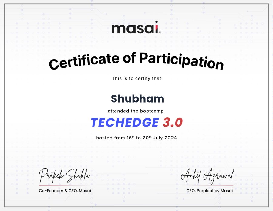 ShubhamGupta628's tweet image. It was a wonderful boot camp  with @masaischool and @IITGuwahati thank you for conducting this camp I learned a new way to learn and improve my coding skill and you gave a belief to all the student that anyone can learn coding no matter which background they came from.

Thank you