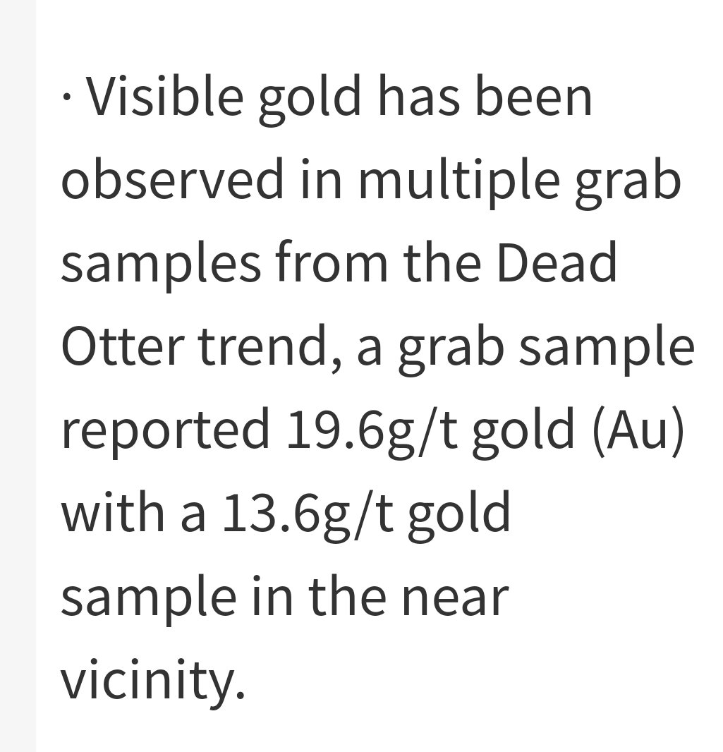 CityGirlTrader's tweet photo. Todays rns from @FirstClassMetal #FCM #WN9 proves a 3.7km discontinuous trend at Dead Otter, open along strike so could be larger!
Emerald Geology Sevices are on site and visible gold in grab samples #GOLD
"similar to the structure @BarrickGold #Hemlo mine... ๐ฅ
Don't forget Kerrs Gold... That's pretty banging too!
https://t.co/5QXl75mo1o