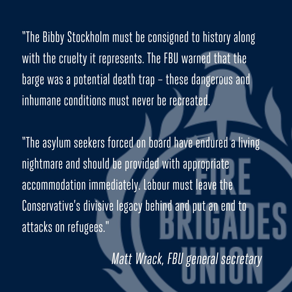 Fire Brigades Union tweet media