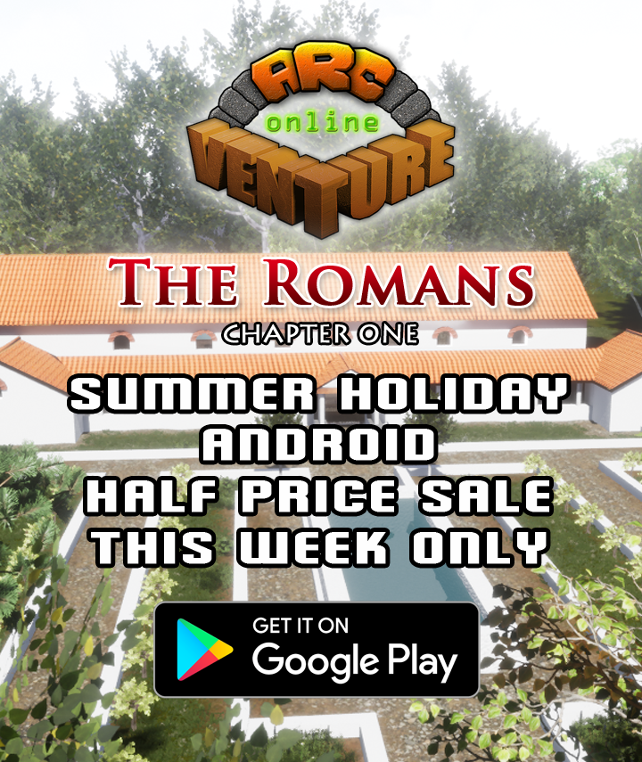 ArcVenture1's tweet photo. Take ArcVenture away with you this Summer Holiday! For one week only we are offering the Android Mobile version of ArcVenture The Romans at HALF PRICE! - Special Summer Holiday Discount until the end of July Grab it now from the Google Play Store! https://t.co/NnsMOfpZD4 https://t.co/A60SbDRzAZ