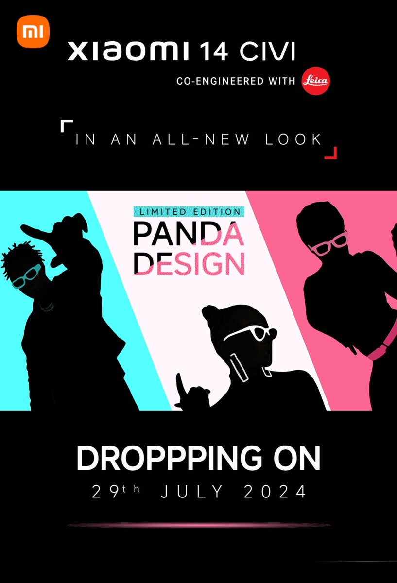 TechHome100's tweet image. Xiaomi 14 CIVI Limited Edition Panda Design launching on 29th July in India 🇮🇳
#Xiaomi #Xiaomi14CIVI #PandaDesign