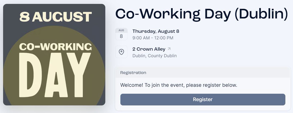CodemaDublin's tweet image. We're looking forward to hosting the All-Island Better Democracy Network @betterdem for a co-working day, network meeting, and workshop on 'DIY Democracy: Citizens' Assemblies from the ground up' on Thurs 8th Aug! 👏 #citizensassembly #DIYdemocracy
lu.ma/w5mki8o6