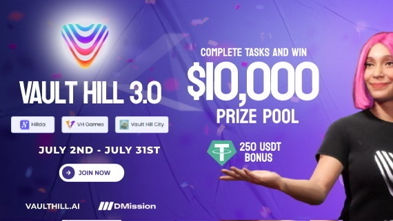 Vh_games_'s tweet photo. Final week alert! 

Complete the tasks on DMission before July 31st to earn the $10,000 $VHT prize pool: https://t.co/riY3ML0Ku1

Hurry, time is running out! 

#VHGames #DMission #CryptoRewards #VHT https://t.co/9gp4usGBpW