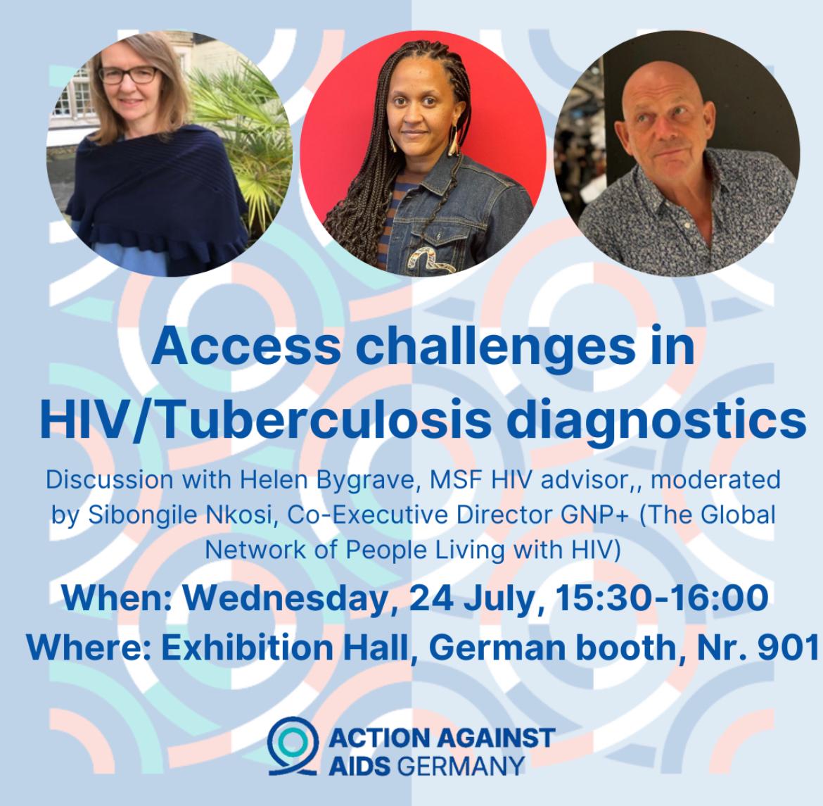 Join our Co-Ed <a href="/SboNkosiZA/">Sibongile Nkosi</a> on the discussion about access barriers to diagnostics today at 15:30. 

See the info below.

#CommunitiesFirst #PutPepleFirst #AIDS2024