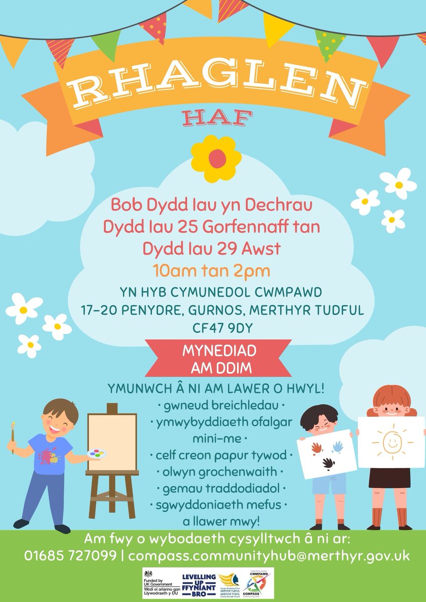 CompassComHub's tweet image. YR HAF HWN YNG HYB CYMUNEDOL CWMPAWD