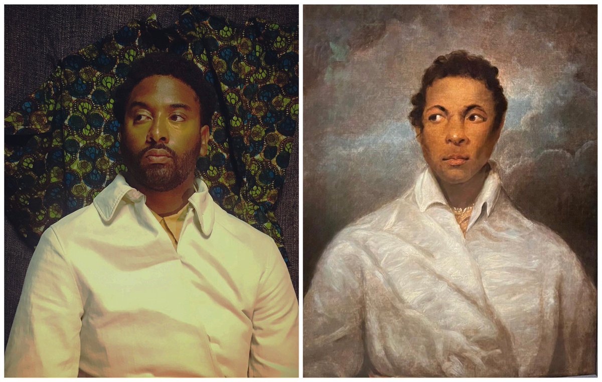 “Born #OnThisDay, Ira Aldridge first appeared on stage as Othello in 1825, and the Royal Manchester Institution commissioned this portrait afterwards.” 
<a href="/NPGLondon/">National Portrait Gallery</a> 
#RediscoveringBlackPortraiture  Ira Aldridge after James Northcote, 1826