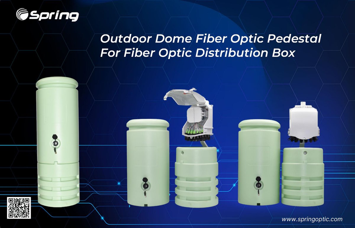 Cathyguo_Spring's tweet image. Introducing the Outdoor Dome Fiber Pedestal, designed for fiber distribution boxes and Telecommunications Network! 🌐

Advantages:
* Easy installation on the ground.
* Convenient placement of the terminal box.
* Ensures mechanical and environmental protection of splice.