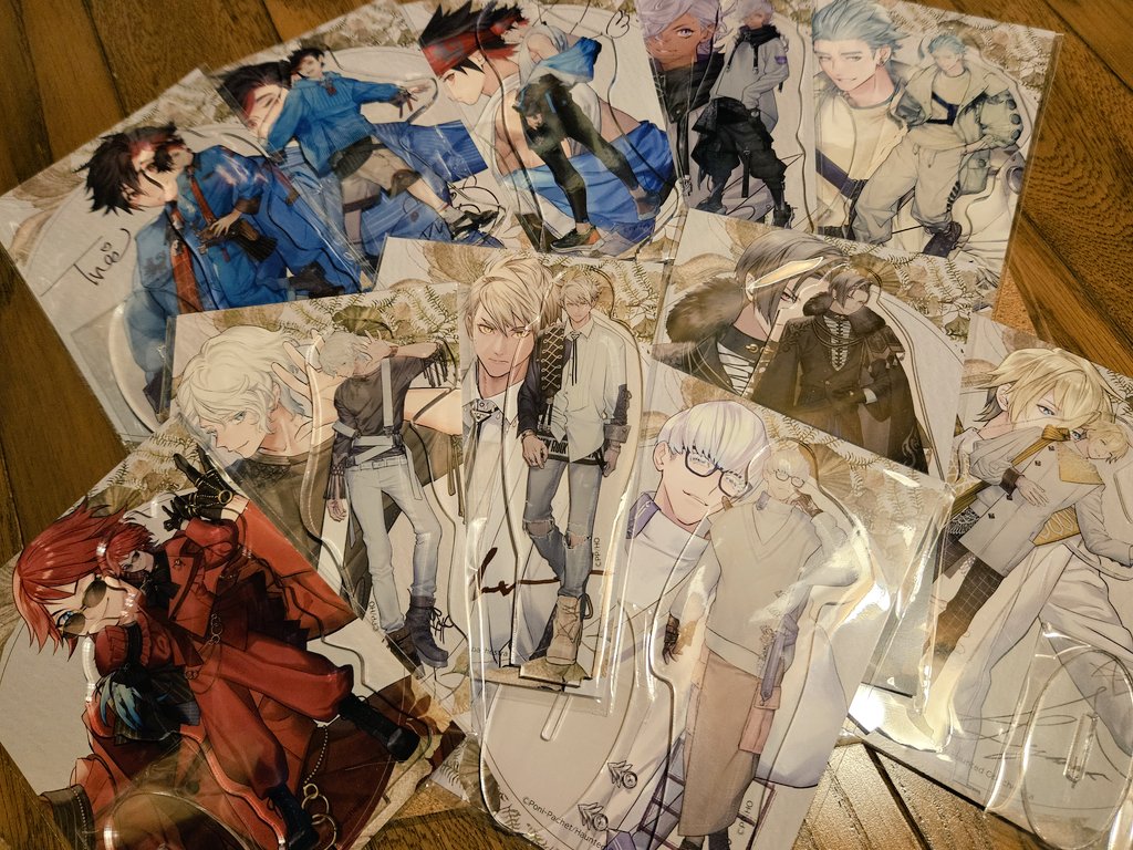 「ホーンテッド・オバケストラの新衣装アクスタ頂いていたのが揃ったので写真…うまく…」|п猫Ｒのイラスト