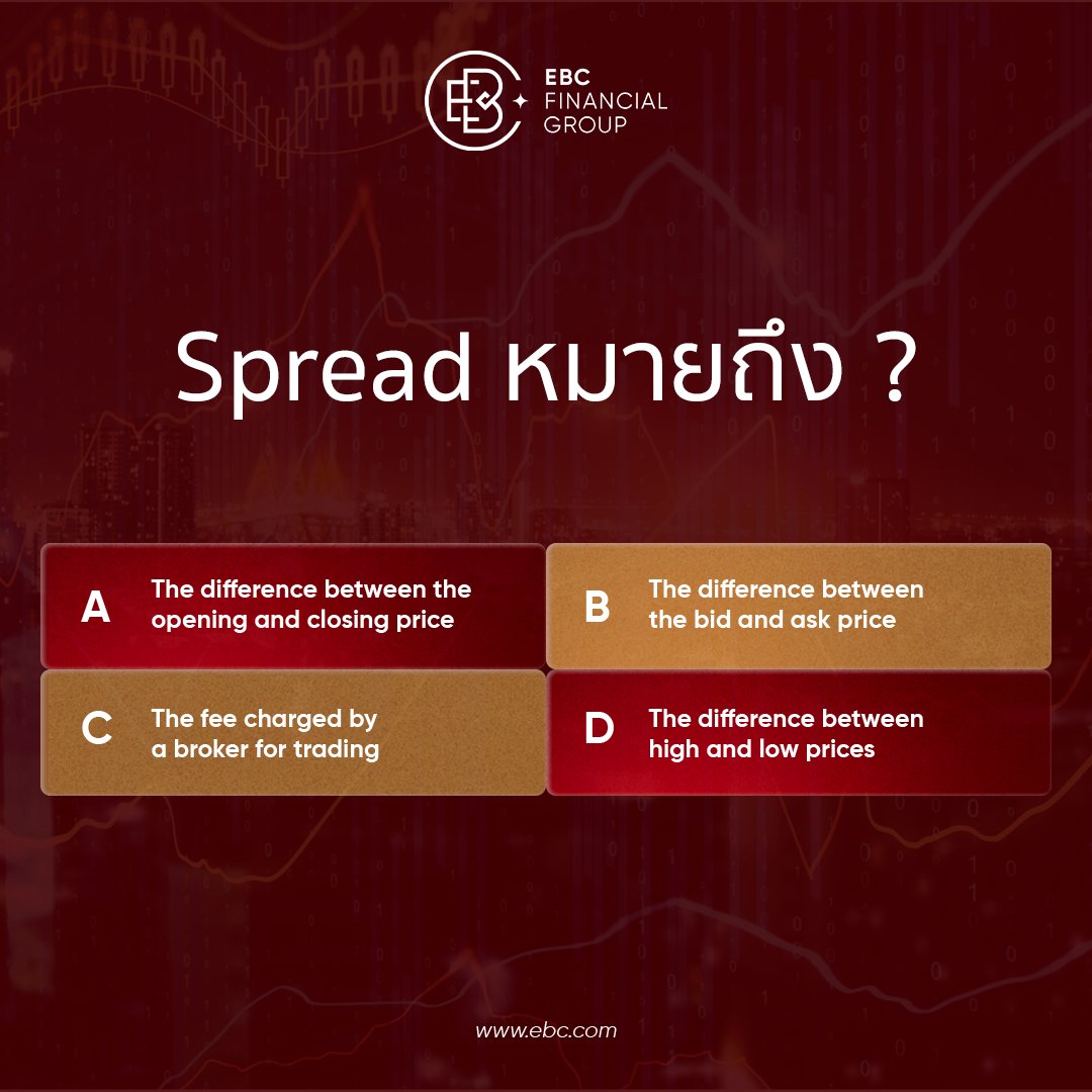 ebcthailand's tweet photo. 💶ทดสอบความรู้ฟอเร็กซ์
คุณสามารถตอบคำถามเกี่ยวกับสเปรดได้หรือไม่?
เข้ามาร่วมคอมเมนต์คำตอบของคุณใต้ล่างนี้!
#SpreadExplained #forextrading #forex# #ebc#EBCFinancialGroup https://t.co/u2ZhJv80Tk