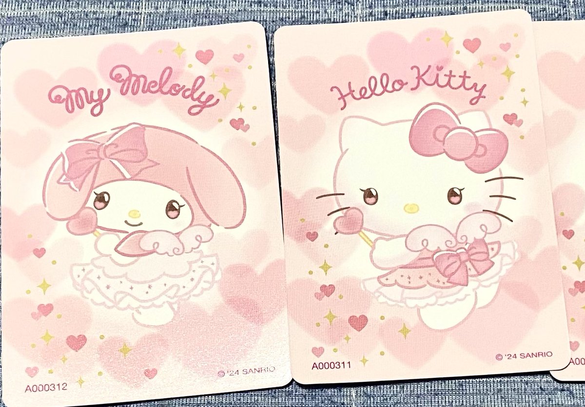 _____rs2_'s tweet photo. 【 交換 】サンリオ コレクターズカード プラス おまじないをたのしむ

譲♡てんしマイメロ、てんしキティ、

求♡ペックル(てんし、あくま)
　　1枚ずつ求めてます🙇🏻‍♀️

郵送でのお取引。お心当たりある方お声掛けください🍒 https://t.co/INExaDRish