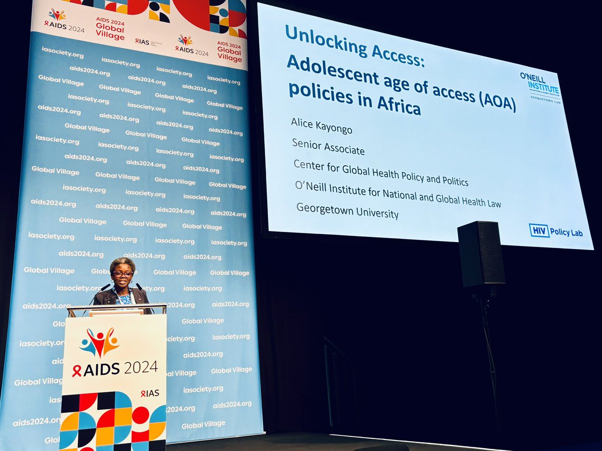 MMKavanagh's tweet photo. Critical session on laws on Age of Access to HiV services happening now @AIDS_conference by @HIVPolicyLab @oneillinstitute @KELINKenya as Alice Kayongo presents new data on laws in Africa 
New policy report: https://t.co/1pUHeSL40s https://t.co/idtARZZQvp