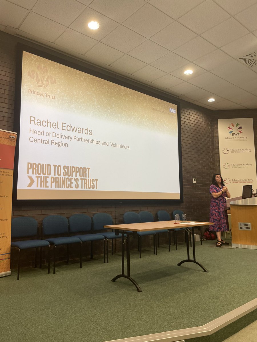 RWT_NHS's tweet photo. Rachel Edwards, Head of Delivery Partnerships and Volunteers, takes us through @PrincesTrust journey with us over the last 10 years. She said: “Since 2014 I’ve had the privilege to watch it grow to the programme it is today.” https://t.co/ggvwl8xDBJ