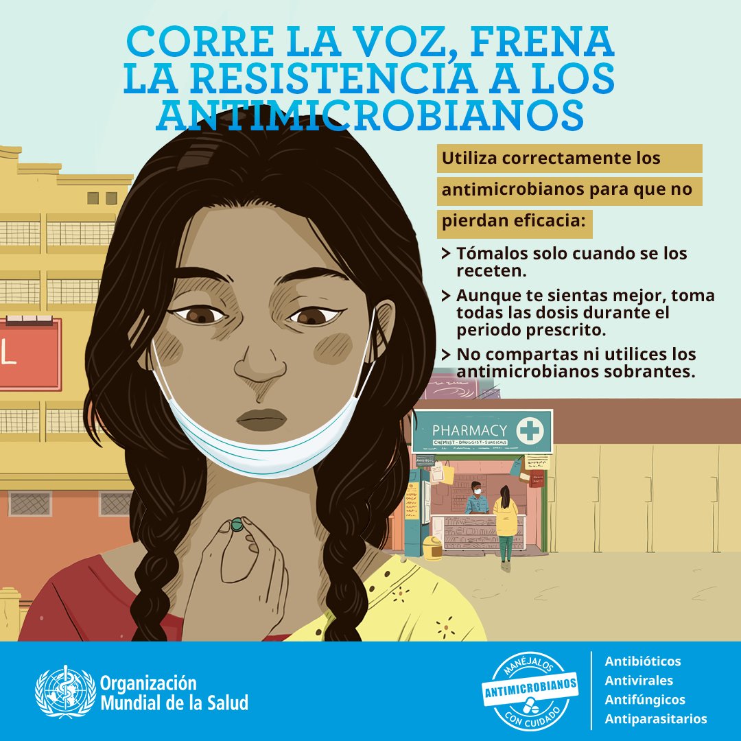 💊 Antibióticos, protegernos es su trabajo. El tuyo, usarlos bien

#ResistenciaAntibióticos