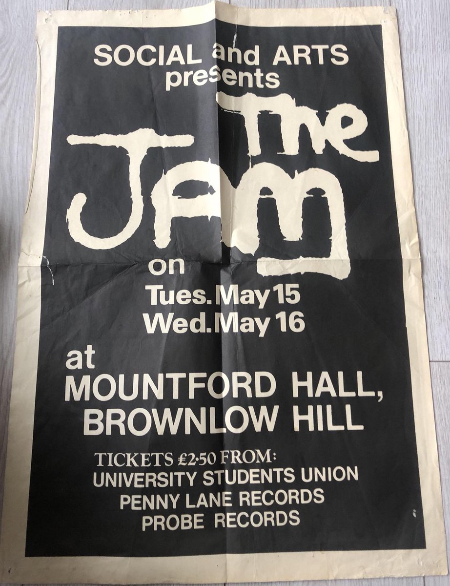 lordforte's tweet image. Another stunning poster from 1979 the jam live in Liverpool will be off to eBay shortly after rebellion festival     #thejam #paulweller #modrevival #punkposter #rare #instagood #instapicoftheday #brucefoxton #rickbuckler