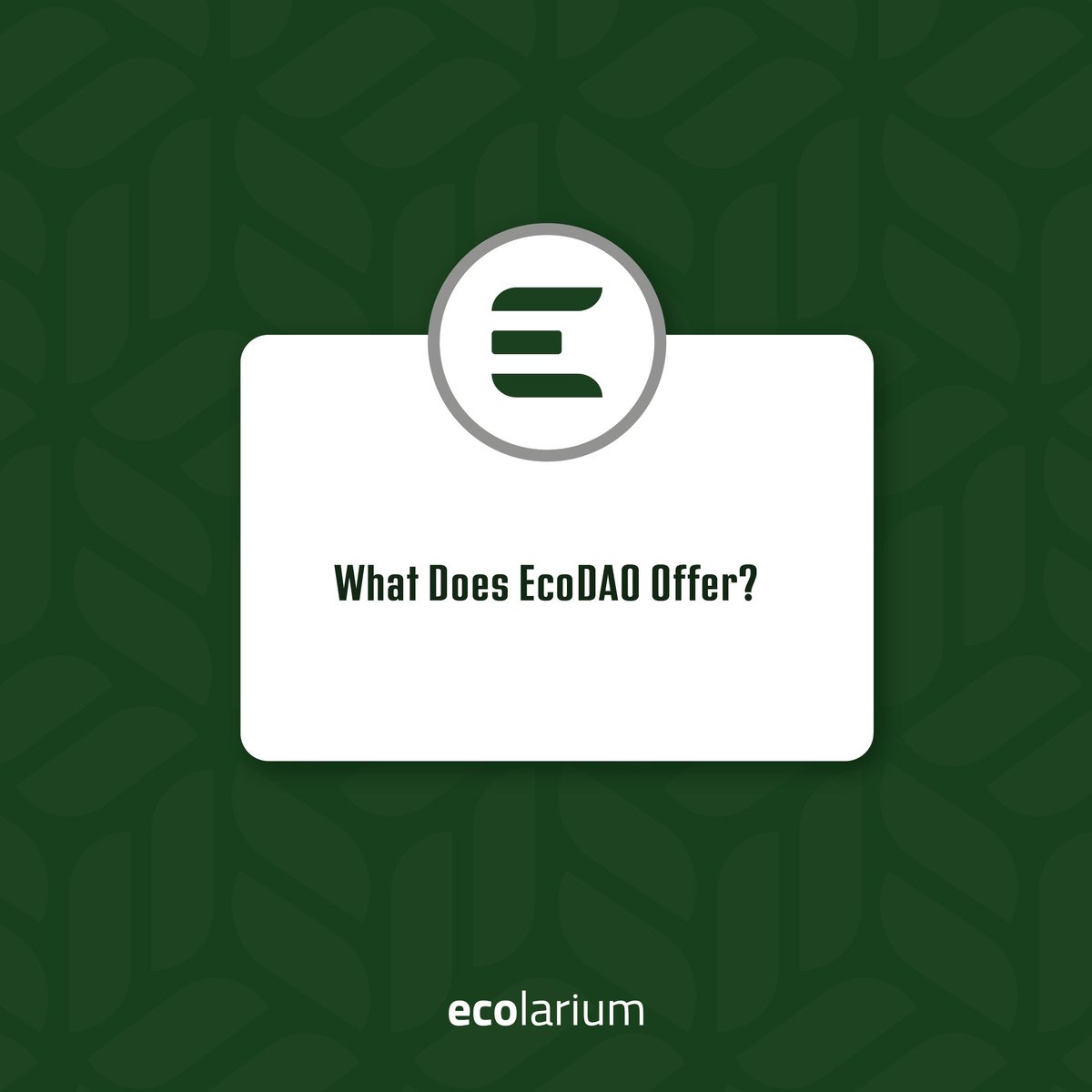 ecolarium's tweet photo. 🟦Participation: EcoDAO enables every ECO token holder to play an active role in driving the future. 

🟨Transparency: Decisions and developments take place with the participation of everyone. EcoDAO prioritizes transparency. 

🟩Community Power: Individuals who come together determine the direction of the platform, forming a collective force.

Visit us for details!
🌍 https://t.co/Tlb6e3p3hj  

#Ecolarium #RWA #blockchain #crypto #sustainability #commerce
