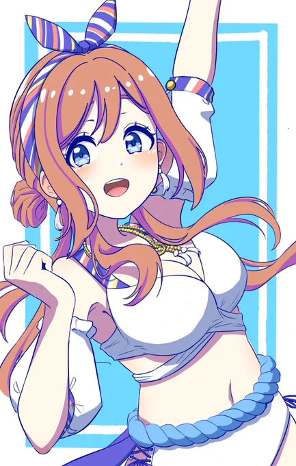 最っっ高の夏の思い出!! 作ろうねーーー!!! #学マス #姫崎莉波 #キミとセミブルー