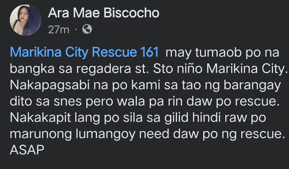onlykmrph's tweet photo. NEED RESCUE THREAD 🛟
LOCATION
STO NIÑO MARIKINA CITY⚠️
@MarikinaRescue
#PhilippineCostGuard
#DPWH #NDDRMC #BFP #PNP
#RESCUE911
#CarinaPH
#GODBLESSPH https://t.co/J1OV3nMTCo
