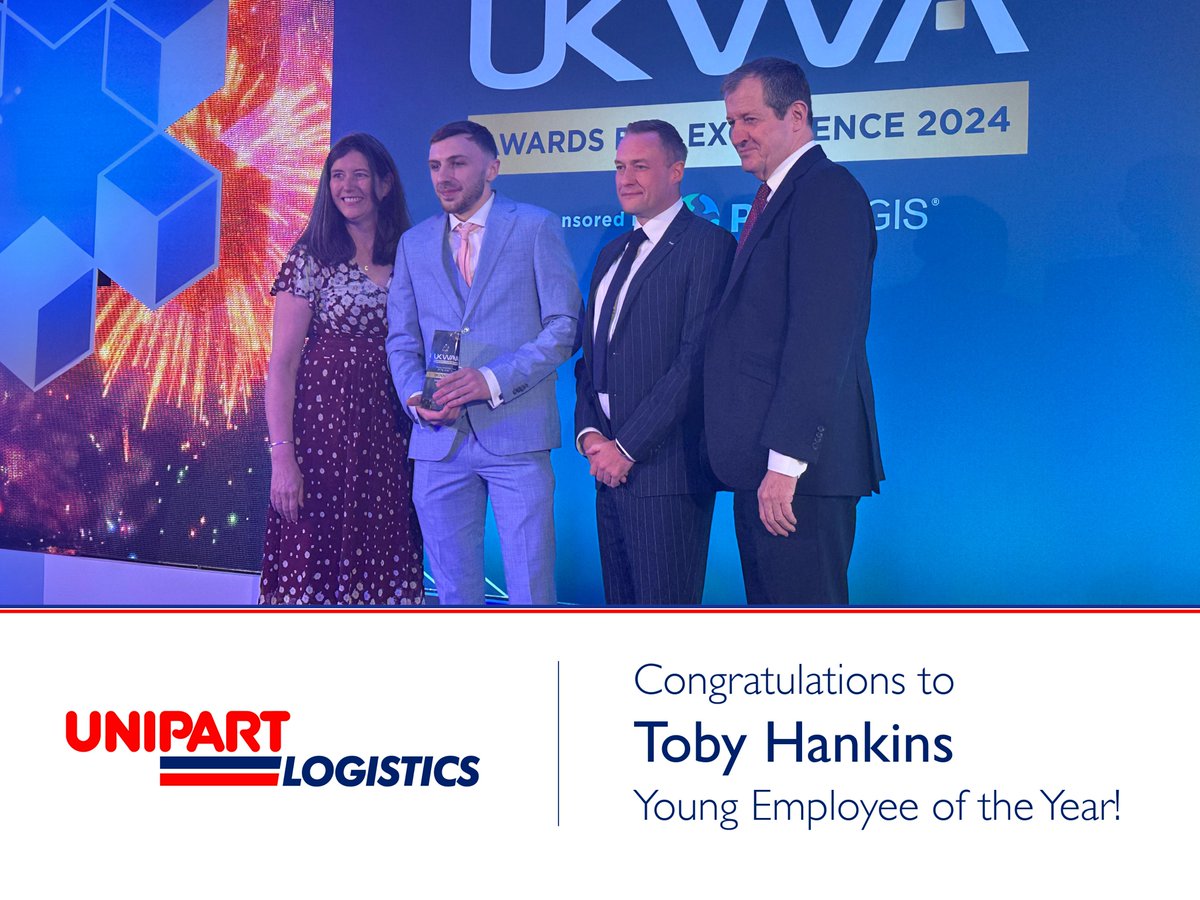 🎉 Congrats to Toby for winning Young Employee of the Year at the @UKWA awards! Proud to sponsor &amp; have Adam Jones present the award. At Unipart, we're committed to nurturing young talent. 
Learn more: lnkd.in/e5Ns6Fj3 #CareerDevelopment #FutureLeaders #EmployeeRecognition
