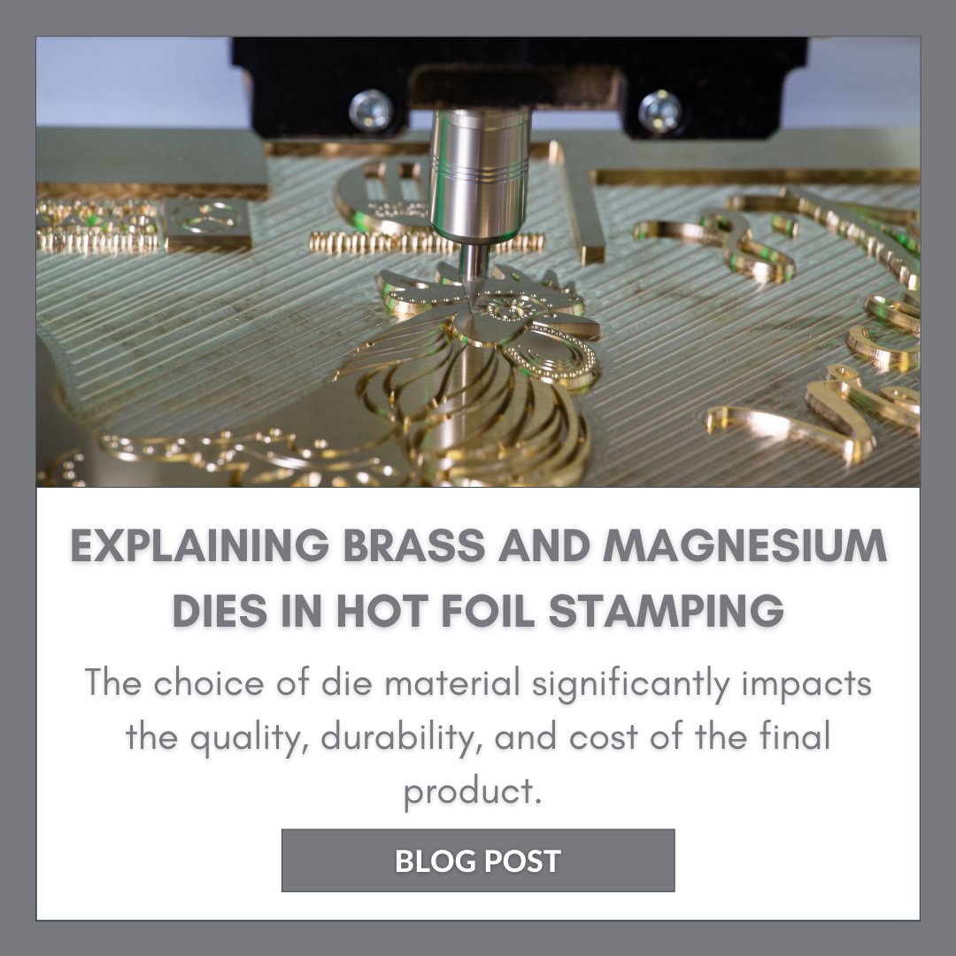 metallicele's tweet photo. Hot Foil stamping enhances packaging, stationery and printed materials using specialised dies.
There are two primary types of dies used which are Brass dies and Magnesium dies.
Discover more in our blog:
https://t.co/36HSHT0C4b
#HotFoil #MagnesiumDies #BrassDies #MakeItShiny https://t.co/oQB7PI0Pkb