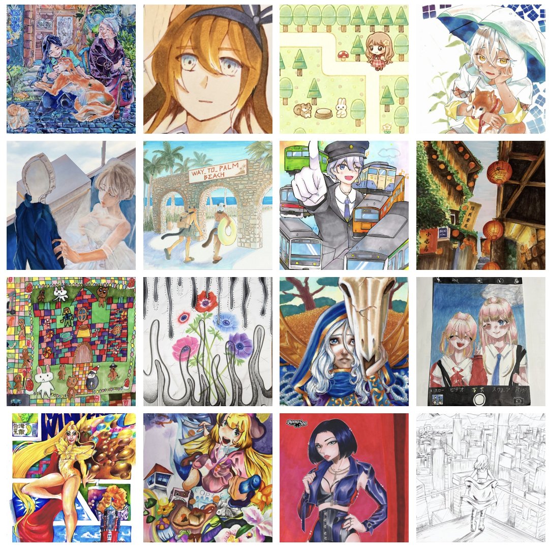 COPIC_AWARD's tweet photo. 🖼今年のアワードのエントリー公開作品を一部ご紹介
各作品の詳細はオフィシャルWEBサイトにて公開中です。お気に入りの作品への”👍いいね！”や”💘お気に入り"をお待ちしています。
#コピックアワード2024

エントリーはこちら▶︎https://t.co/VpkNjohWAR https://t.co/ak07D2Bc52