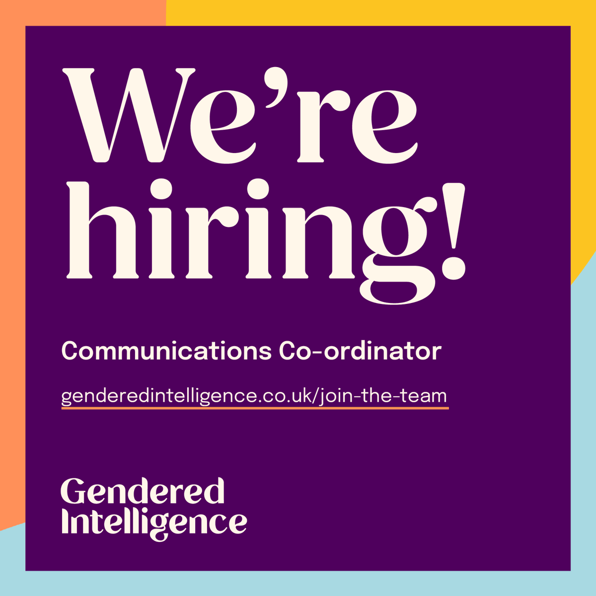 One week left to apply!

We're looking for a highly organised, self-motivated Communications Coordinator.

Hours: 35/wk (1.0FTE)
Salary: £37,336 - £41,418 (+ £3,000 London Weighting where applicable)
Location: Remote / London
Deadline: July 30

Details: genderedintelligence.co.uk/join-the-team