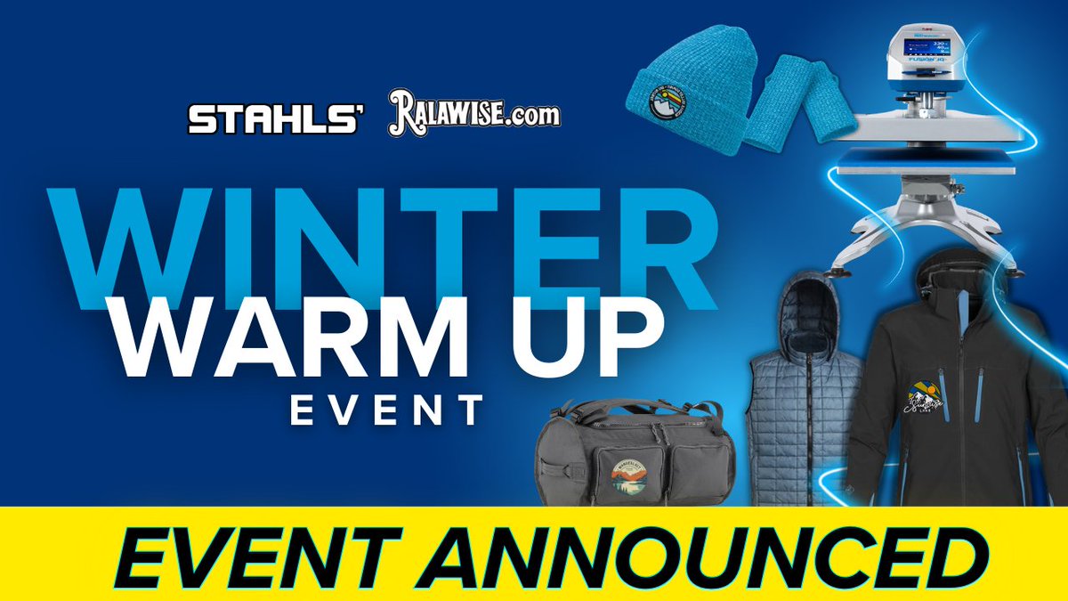 StahlsUK's tweet image. The Winter Warm Up Event with Stahls' UK and @Ralawise  takes place in Cheshire and Essex. Learn how to heat print those more challenging garments and accessories for the winter season. Find out more: stahls.co.uk/blog/the-winte…

#heatprinting #ralawise #stahls #stahlsuk