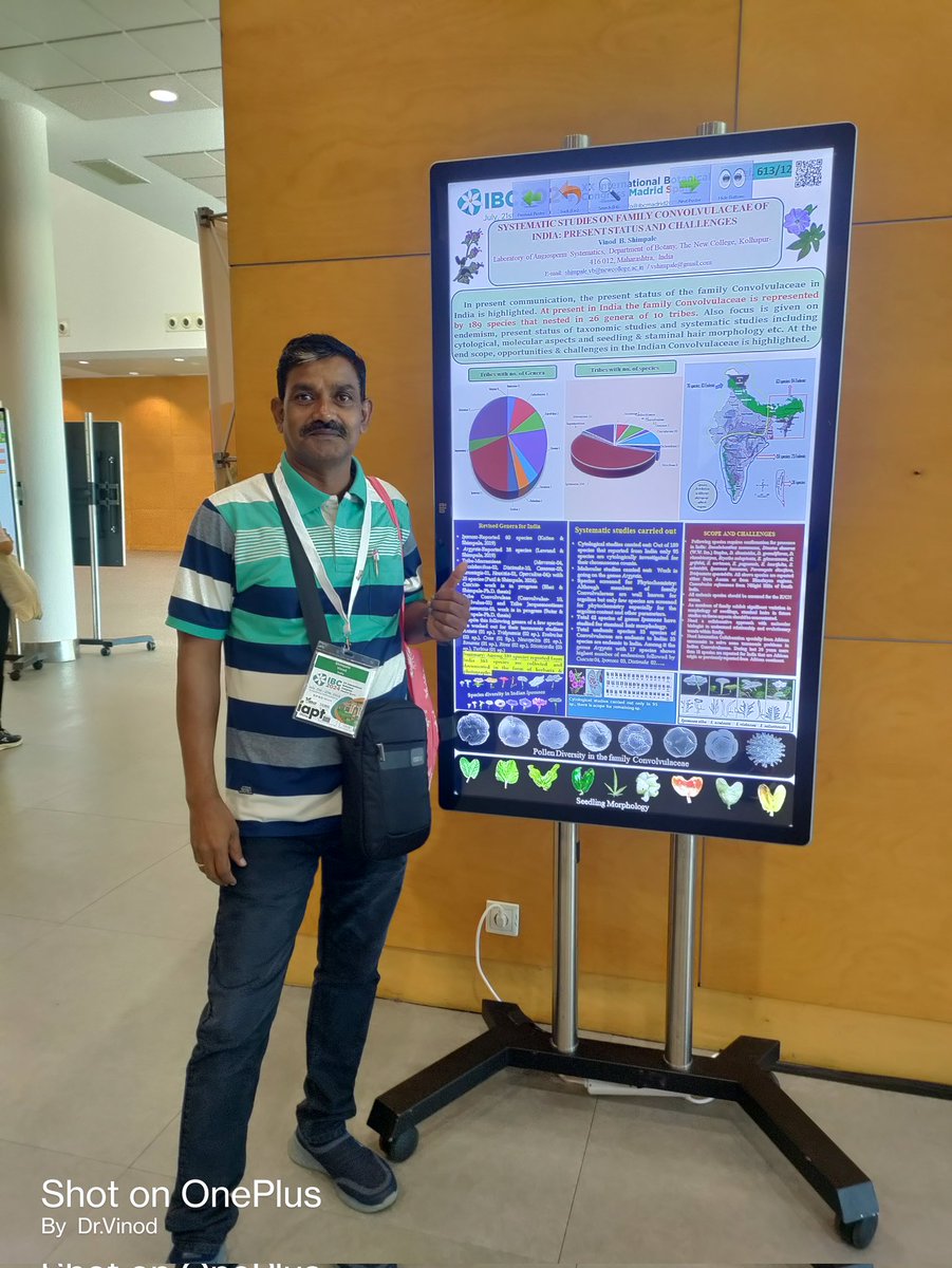 Please visit my poster to understand the present status and opportunities in Indian Convolvulaceae!! Poster No. 1297 (Electronic poster) #Morning glories of India 🙂 #IBC2024