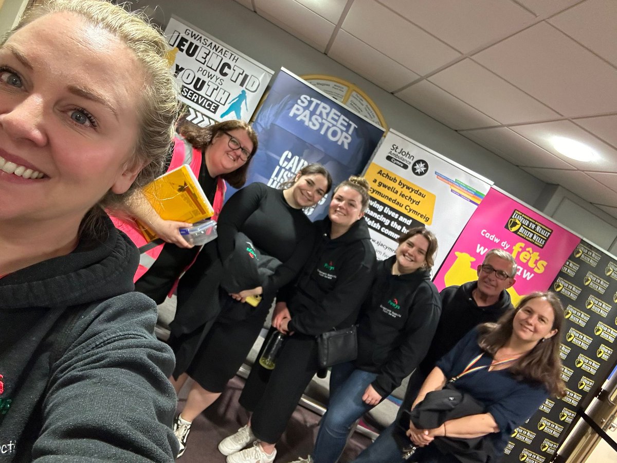 Our team who were out last night, Cllr Pete Roberts &amp; his colleague joined us for a second night &amp; thank you also to Anwen Orrells our head of service for joining us. Great to have you supporting the team &amp; seeing the work we do first hand on the ground #youthworkchangeslives