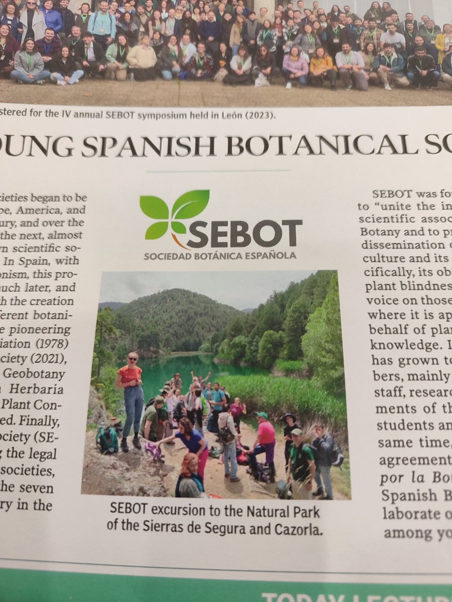 Ignacio Ramos Gutiérrez (@iramosgutierrez) on Twitter photo So happy to see the #SEBOTA botanical field trips have been mentioned at the #IBC2024 Congress News 🗞️🗞️ today!😁😁😁
Check it out at the Young Spanish Botanical Society (<a href="/JovenesBotanica/">Jóvenes por la Botánica Española - JxBE</a>) section! 🍀🍀 So happy to see the #SEBOTA botanical field trips have been mentioned at the #IBC2024 Congress News 🗞️🗞️ today!😁😁😁
Check it out at the Young Spanish Botanical Society (<a href="/JovenesBotanica/">Jóvenes por la Botánica Española - JxBE</a>) section! 🍀🍀